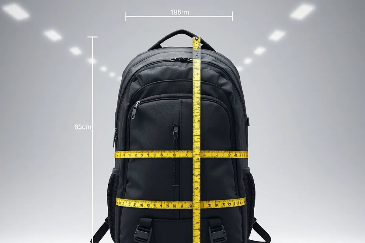 Carry-on backpack resting on a hostel bunk