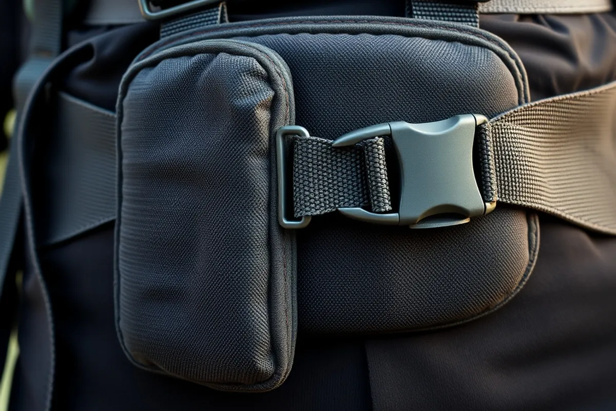 Clamshell backpack open flat with packing cubes